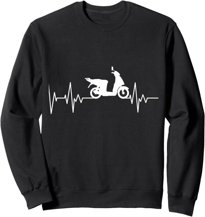 Roller Scooter Herzschlag Rollerfahrer Motorrad Geschenk Sweatshirt