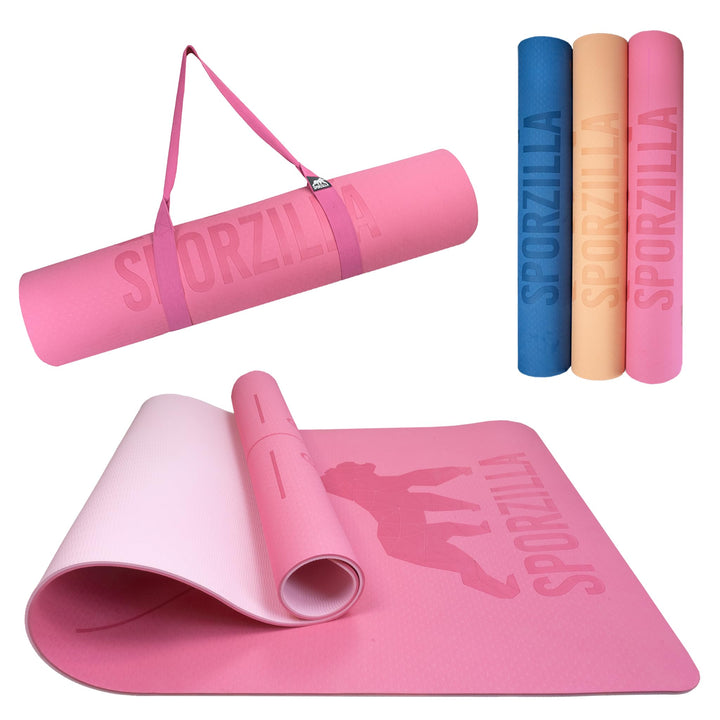 Premium XL Fitnessmatte, Yogamatte, extra breit 80 cm, 8 mm stark, rutschfest & schadstofffrei, mit
