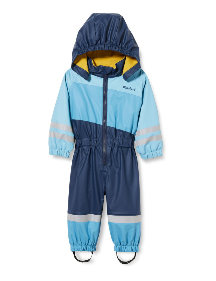 Playshoes Unisex Kinder Regen-Anzug mit Fleece-Futter Warmer Wasserdichter Matschanzug Regenbekleidu