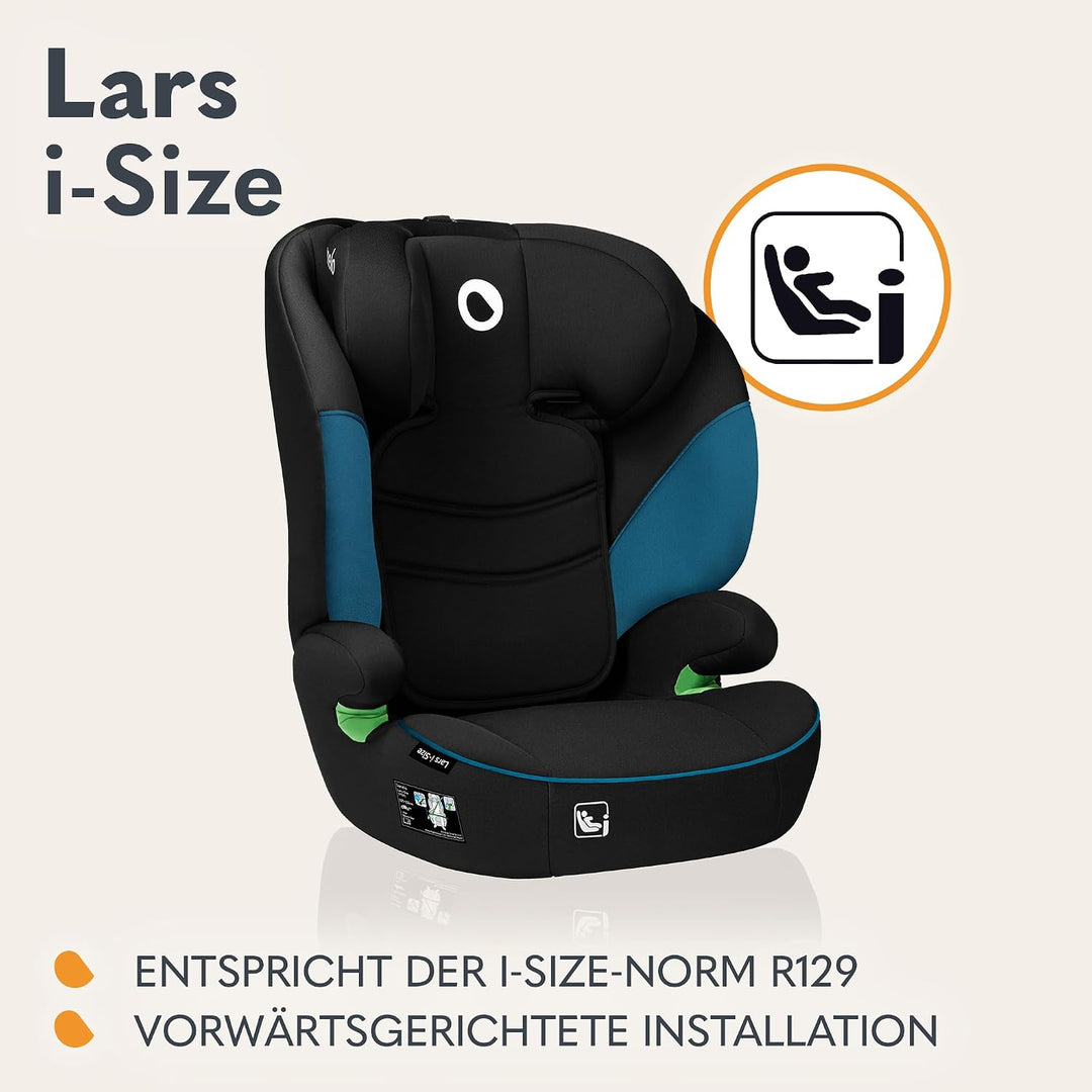 LIONELO LARS i-Size Kinderautositz 100–150 cm, Gruppe 2 3, Seitenschutz 10 Grad, Kopfstützenverstell