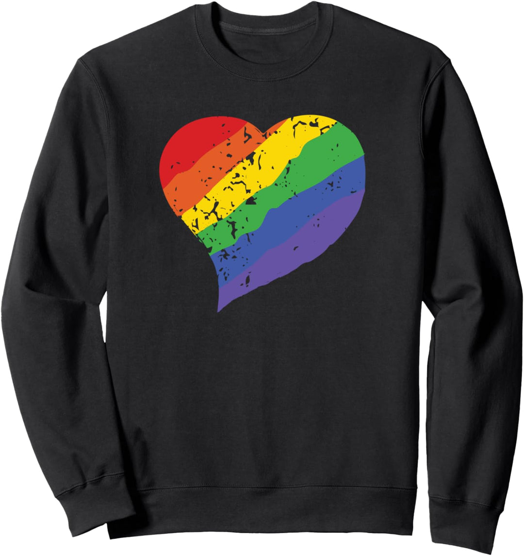 LGBT LOVE Heart with Rainbow for Gays & Lesbians Gay Pride Sweatshirt