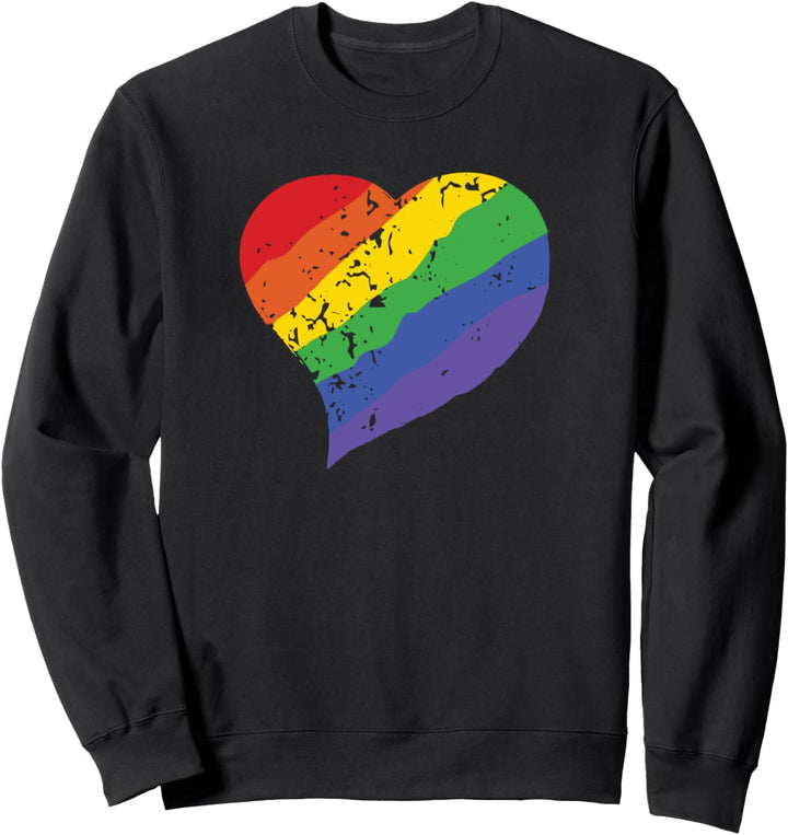 LGBT LOVE Heart with Rainbow for Gays & Lesbians Gay Pride Sweatshirt