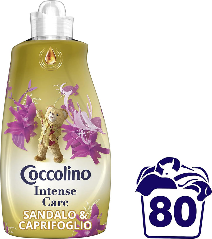 Coccolino Weichspüler-Konzentrat, Sandelholz & Geissblatt, 8 Liter, 320 Waschladungen, 4 x 80 Waschg
