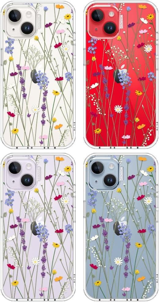 MOSNOVO für iPhone 13 Hülle – Durchsichtige, schlanke, stossfeste TPU+PC-Handyhülle, [6,6 Fuss Falls