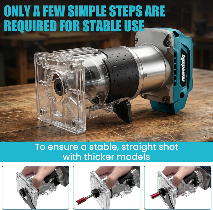 Akku Oberfräse für Maikta 18V, 800W Akku Kantenfräse Set mit Bürstenloser,6 Geschwindigkeiten, Max 3