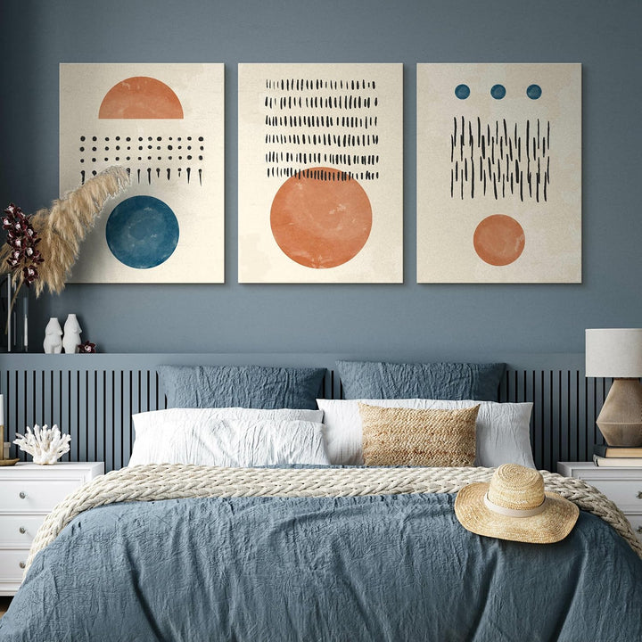 Muralo - Wandbilder Set - Leinwand Bilder Set Aufhängefertig - Bilder für Wohnzimmer Schlafzimmer -