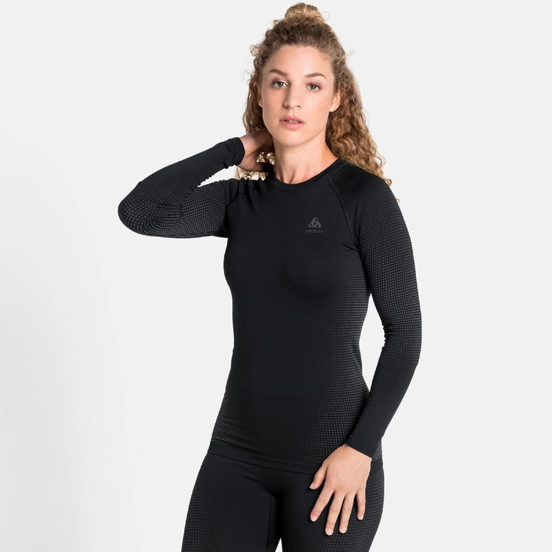 Odlo Damen Performance Warm Eco_196191 Funktionsunterwäsche Langarm Shirt S Black - New Odlo Graphit