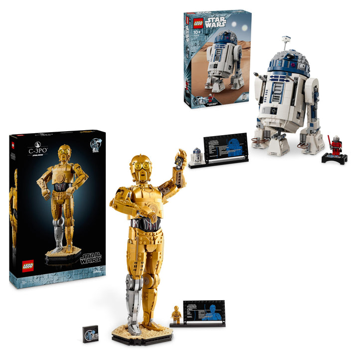 LEGO Star Wars C-3PO Droidenfigur + R2-D2-Modellset, Sammelmodellbausatz für Erwachsene zum Bauen mi