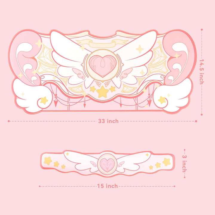 GeekShare Kawaii Mauspad Handgelenkstütze Set - rutschfeste Gummibasis Schreibtischmatte und Memory