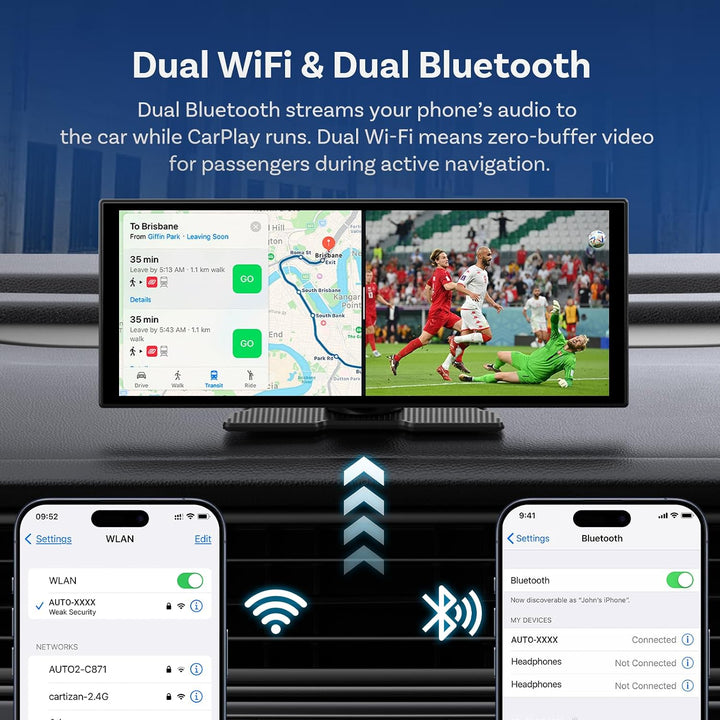 Ottocast Ottoscreen AI, 11,4 Zoll Carplay Display kompatibel mit Netflix/YouTube, Carplay Android Au