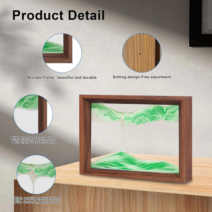 AzureLeap Sandbilder zum Drehen 3D Sandscape die Sandkunst in Tiefsee Fliessende Sandmalerei Sandbil