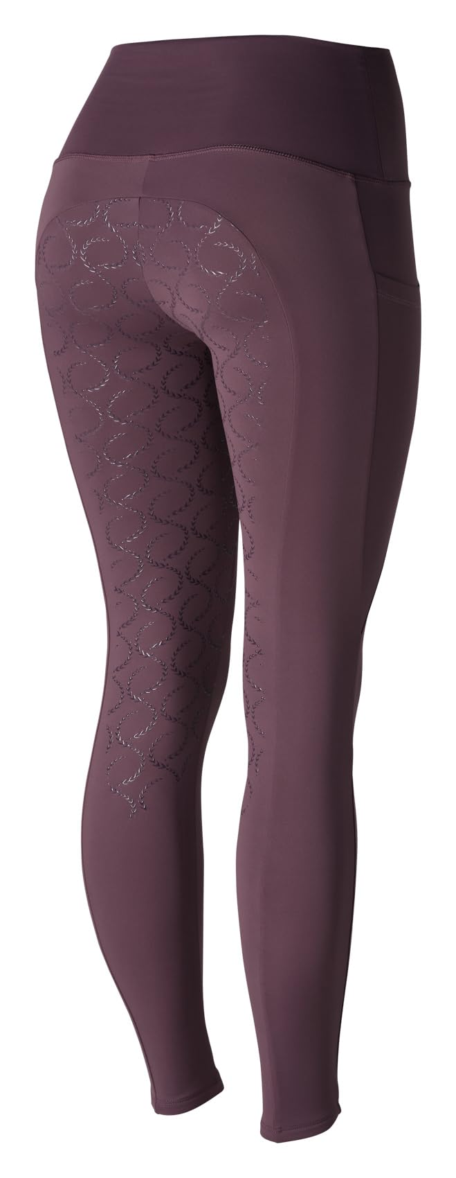 HORZE Damen Reitleggings Gillian, Reithose mit Handytasche und Silikonvollbesatz 22 Weinrot, 22 Wein