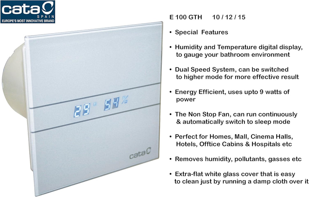 Ventilator Lüfter CATA E-100 GTH incl. Rückschlagklappe !!! Timer Nachlauf Feuchtesteuerung, Feuchte