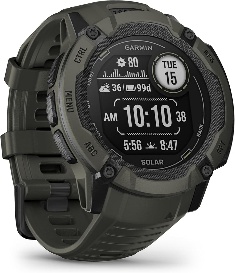 Garmin Instinct 2X Solar – GPS-Smartwatch mit unendlicher Akkulaufzeit im Smartwatch-Modus, über 40