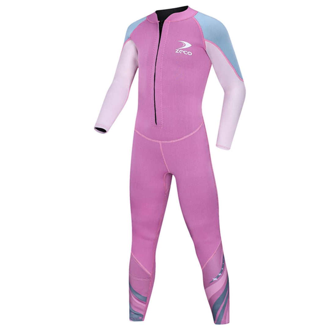 ZCCO Kinder Badeanzug Ganzkörper Sunsuit Jugend Jungen Mädchen Unisex Einteiler Langarm Wasseranzug