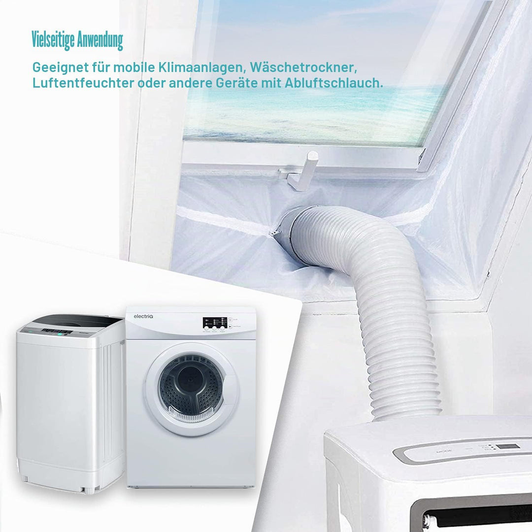 Fensterabdichtung für mobile Klimageräte, Wäschetrockner, Ablufttrockner, Fenster Klimaanlage Abdich