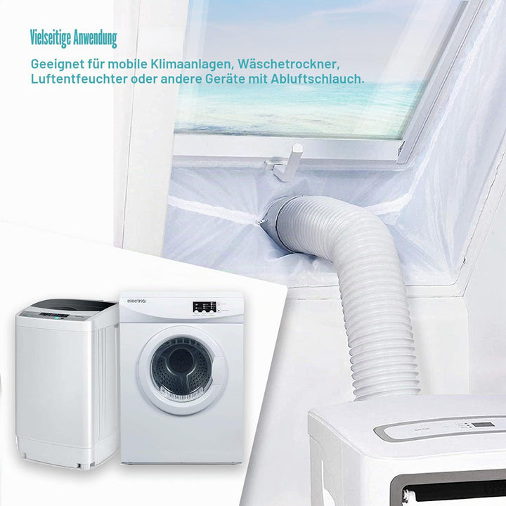 Fensterabdichtung für mobile Klimageräte, Wäschetrockner, Ablufttrockner, Fenster Klimaanlage Abdich