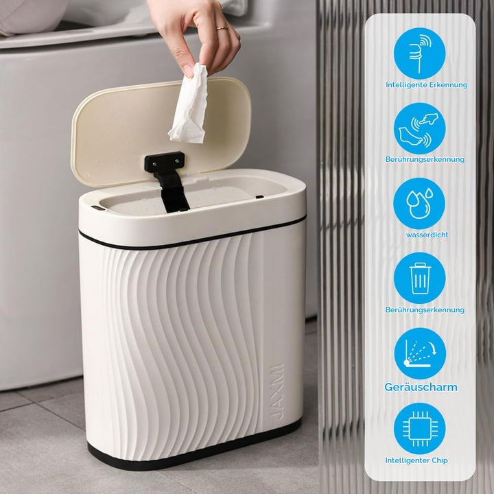 Mülleimer mit Sensor 8L Badezimmer Mülleimer,Automatischer Mülleimer mit Deckel Mülleimer Schmal - G