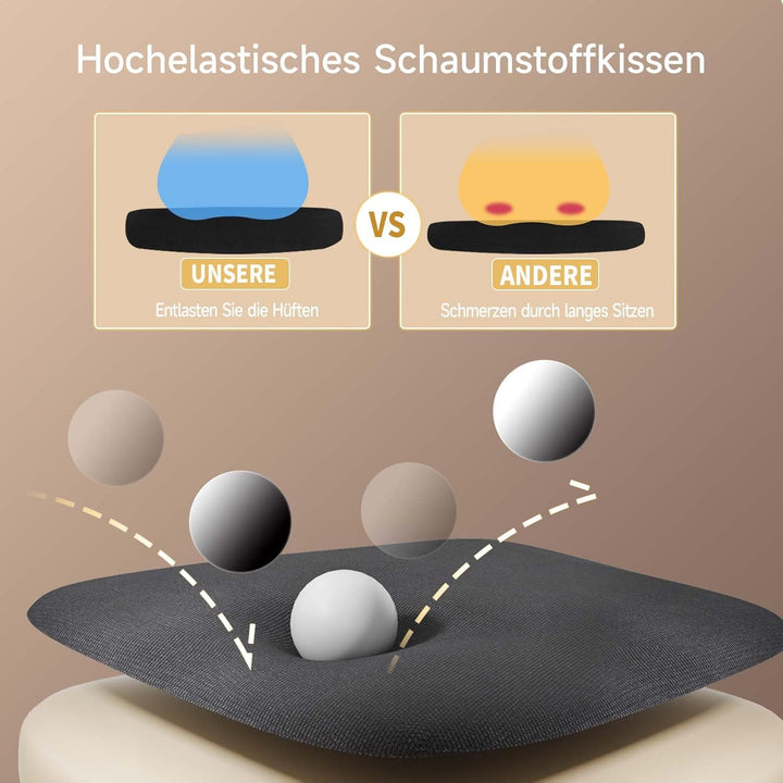 naspaluro Bürostuhl mit Hochklappbare Armlehnen, Schreibtischstuhl Ergonomisch, Drehstuhl mit Netzbe