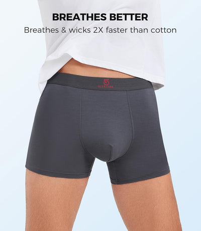 GLESTORE Boxershorts Herren Unterhosen Männer 5er Pack Modal Unterwäsche Hipster Sport Underpants M