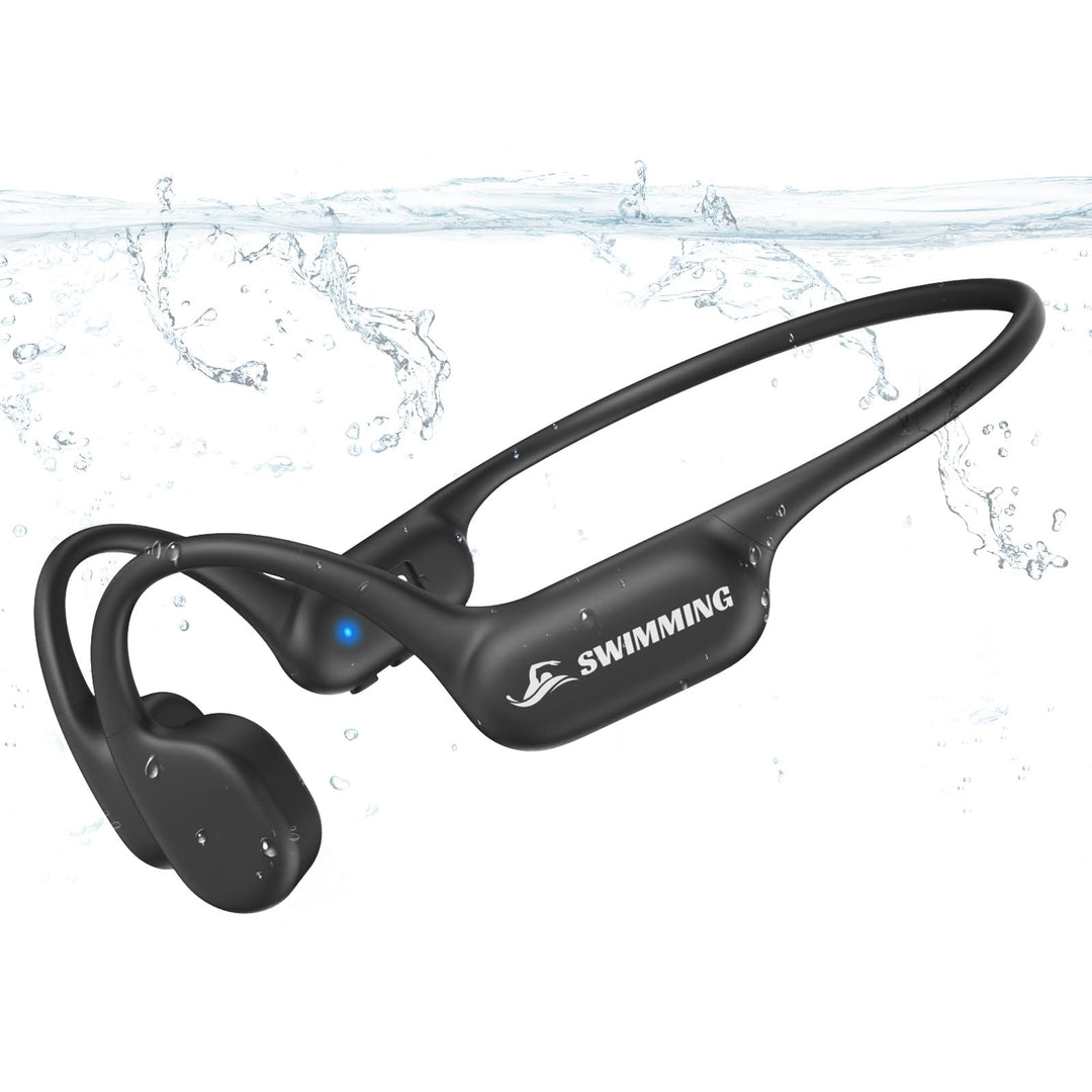 Guudsoud Kopfhörer Schwimmen,IP68 wasserdichte Knochenschall Kopfhörer mit MP3 Player 32GB Speicher,