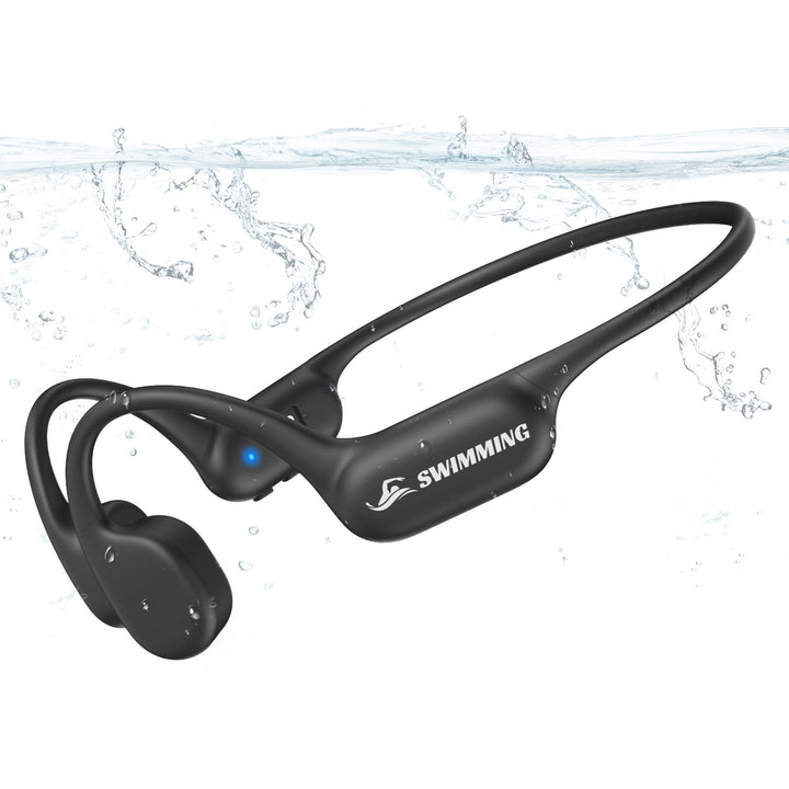 Guudsoud Kopfhörer Schwimmen,IP68 wasserdichte Knochenschall Kopfhörer mit MP3 Player 32GB Speicher,