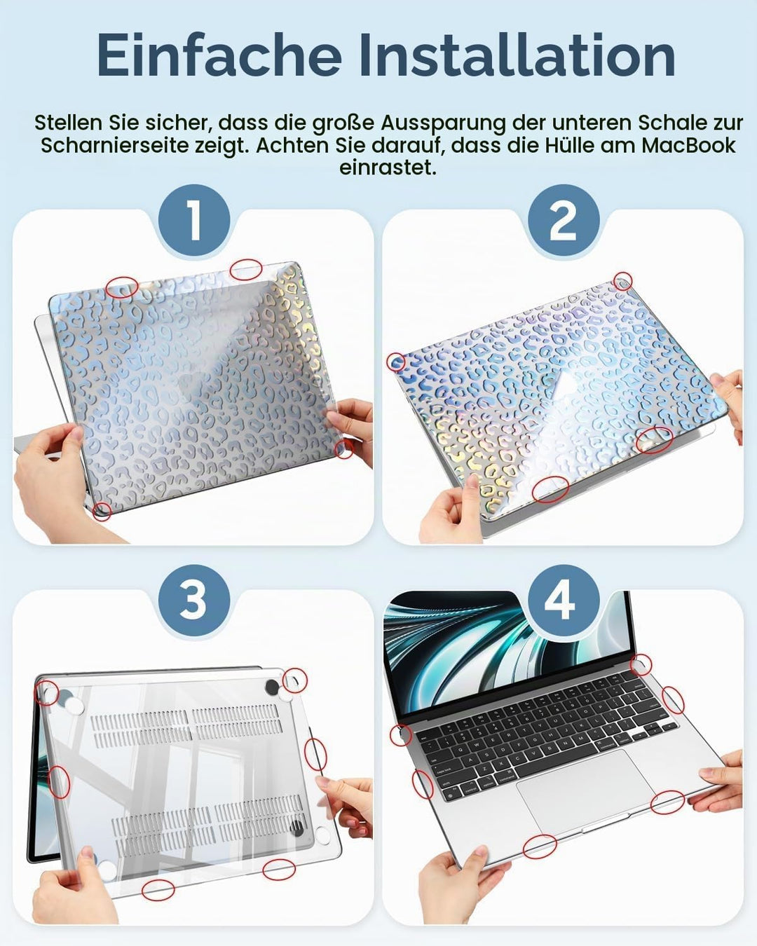 Fintie Hülle Kompatibel mit MacBook Air 13,6 Zoll M5 M4 M3 M2 (2026-2022) A3449 A3240 A3113 A2681, U