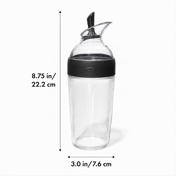 OXO Good Grips Salatdressing-Shaker gross, 350 ml – schwarz Schwarzer Shaker 355 ml, Schwarzer Shake
