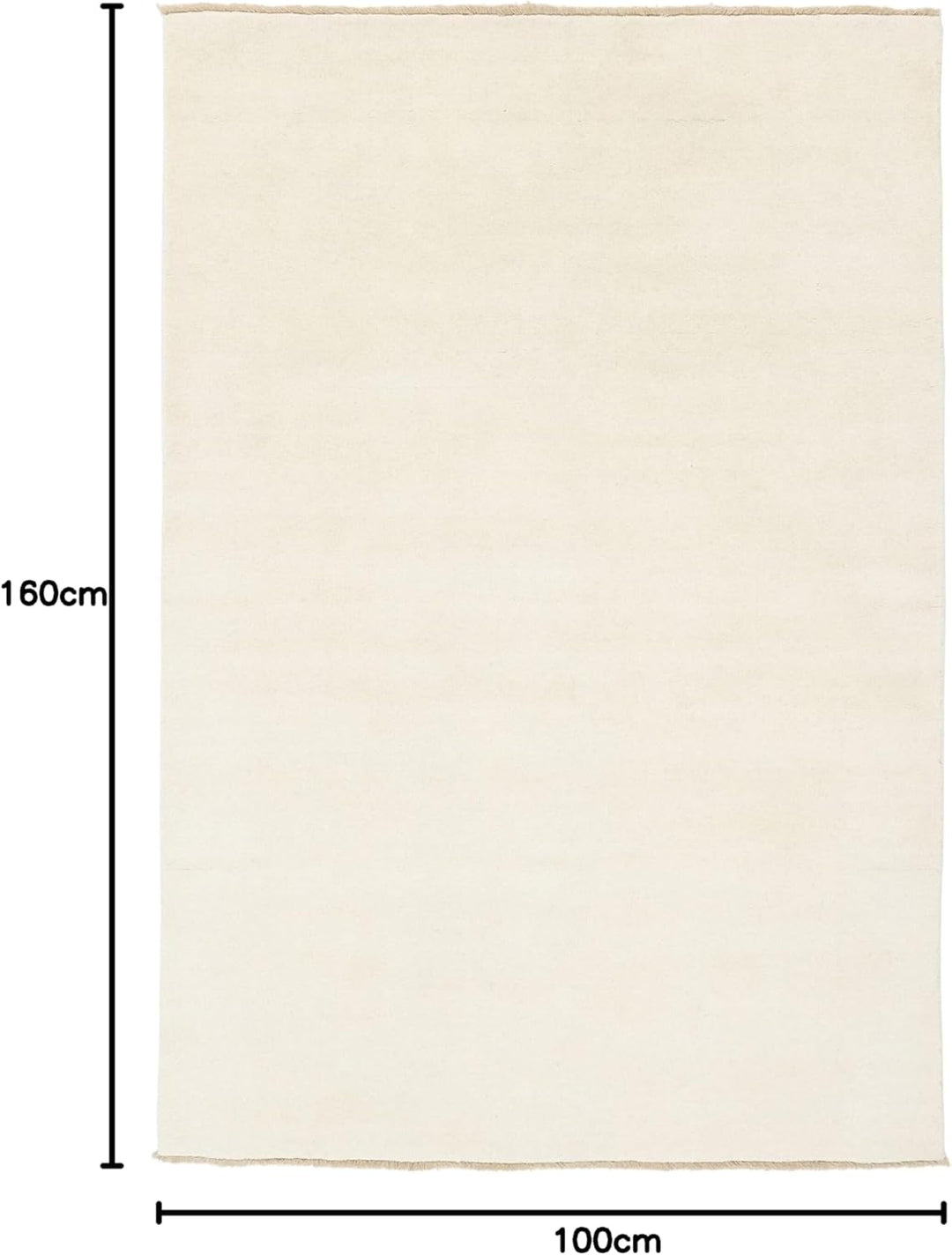 RugVista, Handloom Fringes, Teppich, Mittelflor, 100 x 160 cm, Rechteckiger, Wolle, Flur, Schlafzimm