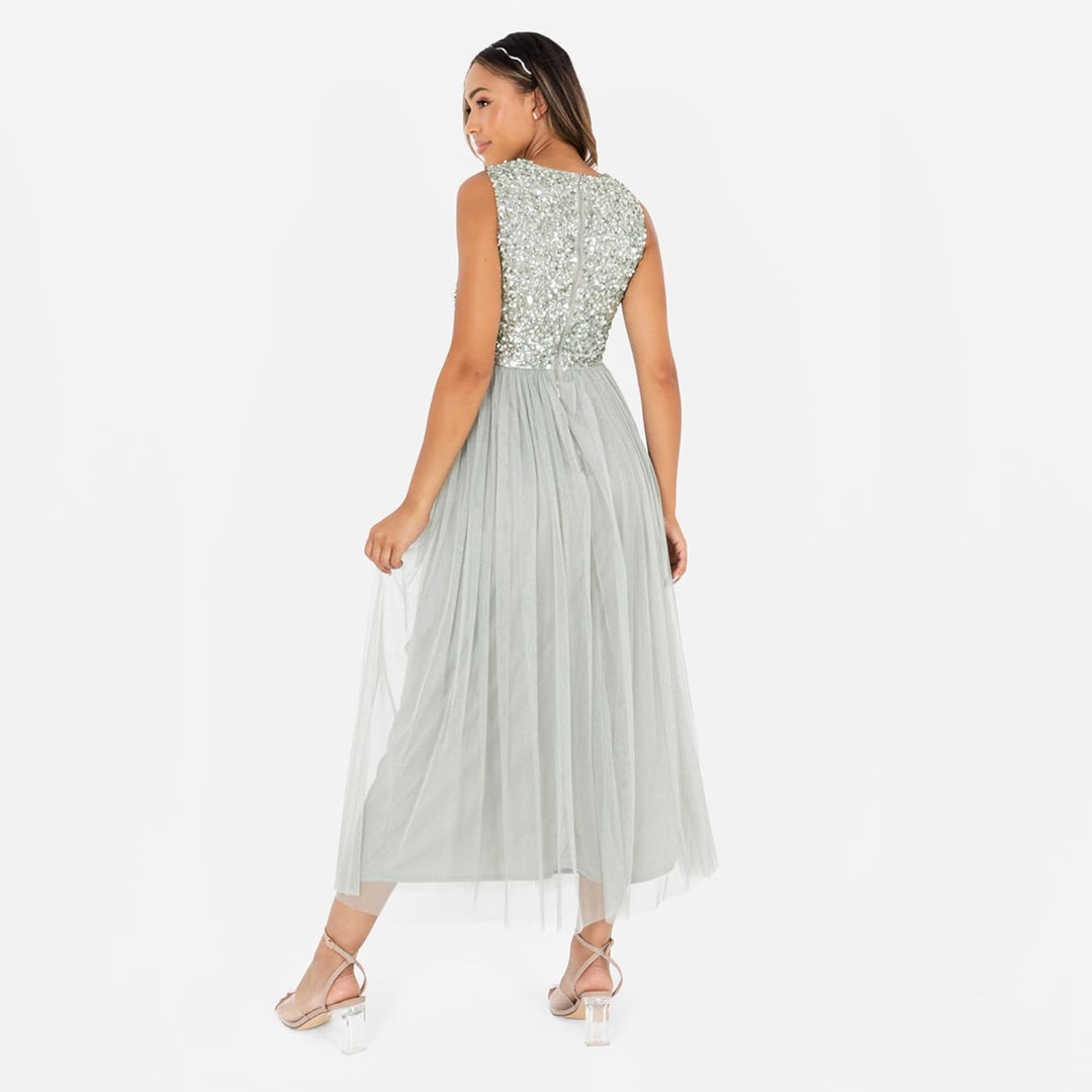 Maya Deluxe Damen Bridesmaid Dress Green Lily 34, Green Lily 34