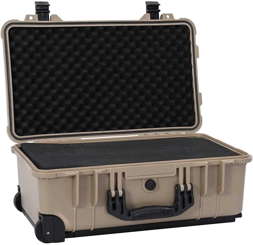 vidaXL Hartschalenkoffer Sand 56 x 35 x 23 cm Polypropylen und ABS | Robuste Bauweise, die ewig hält