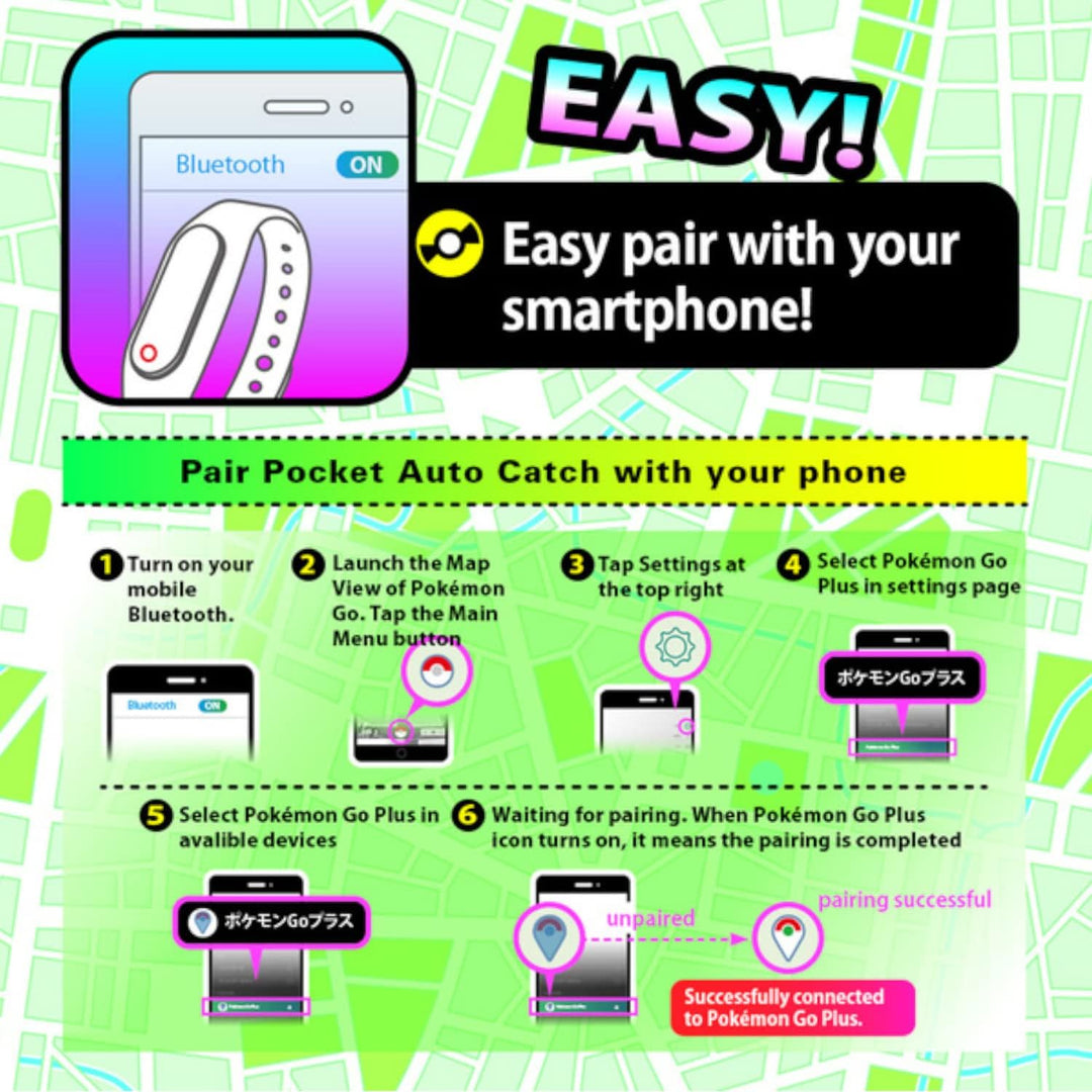 Mcbazel Brook Pocket Auto Catch Plus Wristband Update Version Auto Fang Pokemon/Auto Spin Pokestop/A