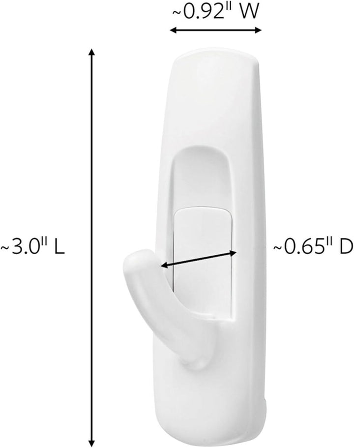 Command Utility Haken Mega-Packung, Grösse M, weiss, 6 Haken, 2er Pack 12 Hooks, 12 Hooks