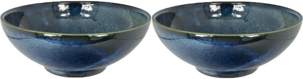 TOKYO design studio, Cobalt Blue, 2 Schalen Set, 2-TLG., Ø 21 cm, Porzellan aus Japan 21cm (2er Set)