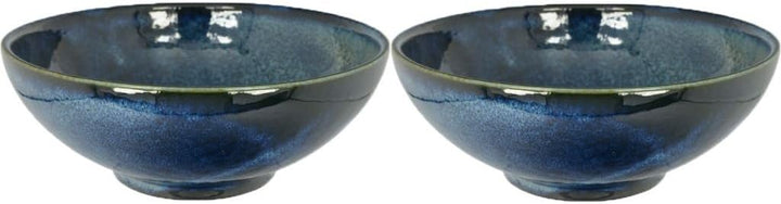 TOKYO design studio, Cobalt Blue, 2 Schalen Set, 2-TLG., Ø 21 cm, Porzellan aus Japan 21cm (2er Set)