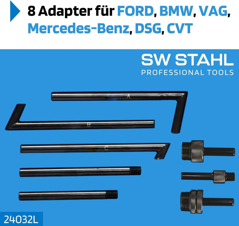 SW-Stahl 24032L Getriebeöl Einfüllgerät Set I 11-teilig I 7,5 Liter I Ölwechsel