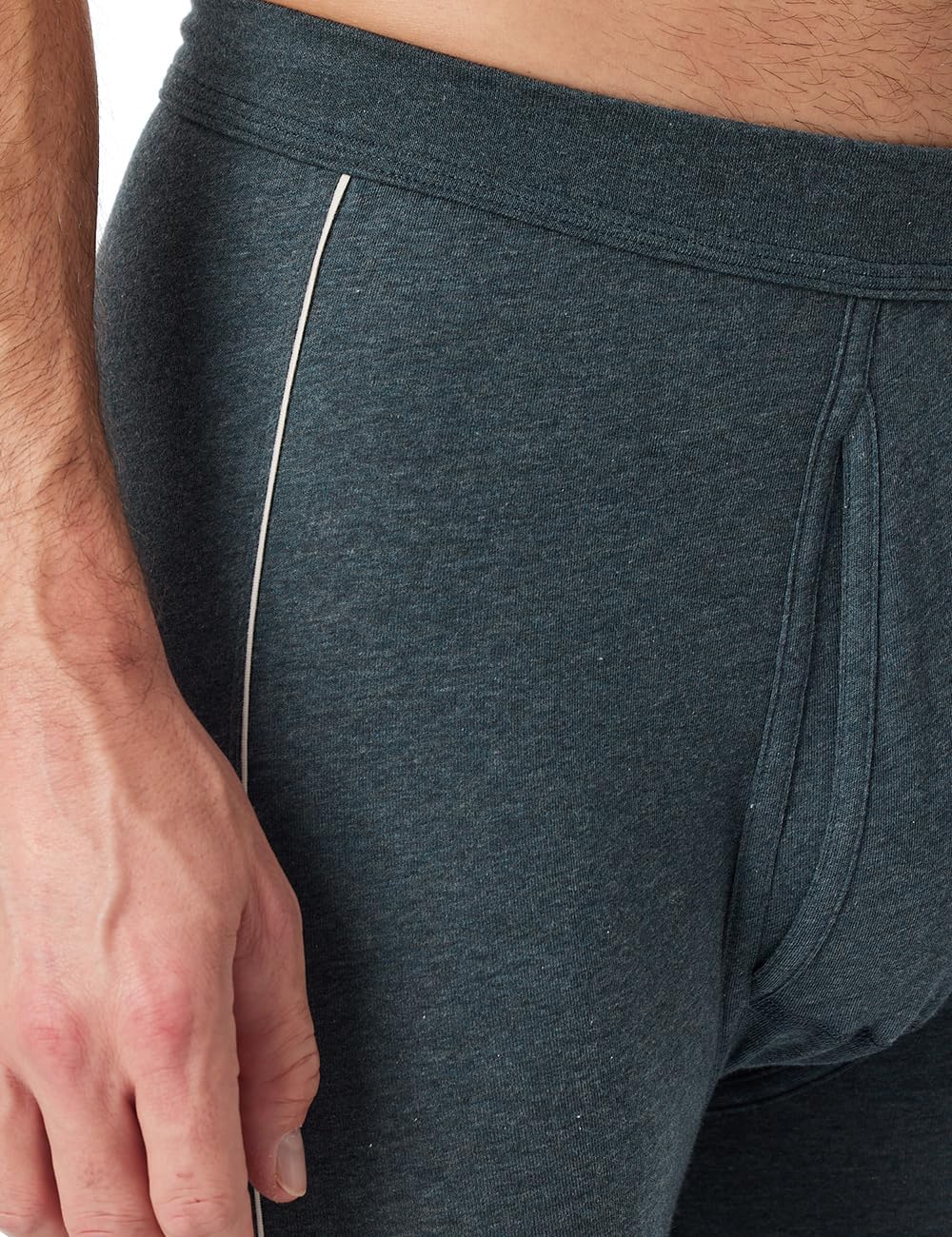 Schiesser Herren lange Unterhose mit Eingriff - Comfort Fit M Blau-mel._181840, M Blau-mel._181840