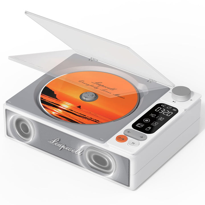 CD Player Tragbar, Leapwell Tragbarer CD Player mit Lautsprecher Bluetooth CD-Player mit Fernbedienu