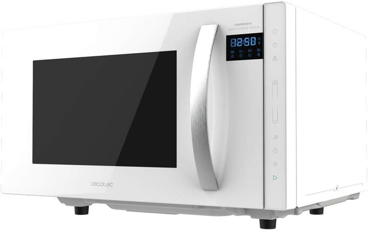 Cecotec Mikrowelle ohne Platte GrandHeat 2300 Flatbed Touch White. Fassungsvermögen 23 Liter, Leistu