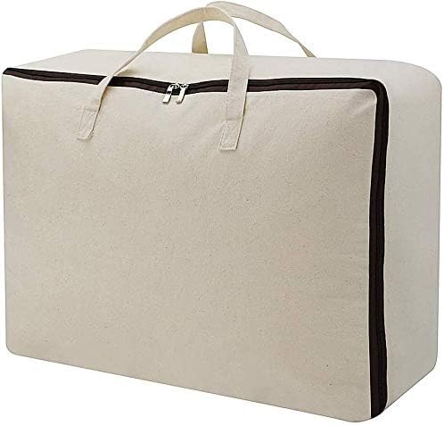 AMX 2er-Pack Aufbewahrungstasche für Bettdecken und Kissen, Trage-Tasche, Bettzeug oder Matratzenauf