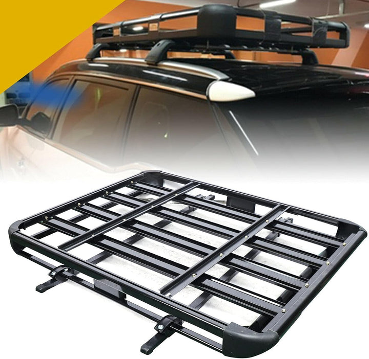 Dachgepäckträger, Aluminium Dachgepäckträger Gross Schwarz Auto Dachkorb Leichtes Dachträger 127 X 9