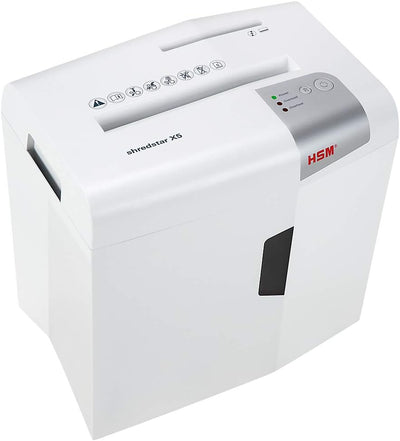 HSM shredstar X5 Aktenvernichter, Sicherheitsstufe P-4, 5 Blatt (Partikelschnitt) mit CD-Schredder w