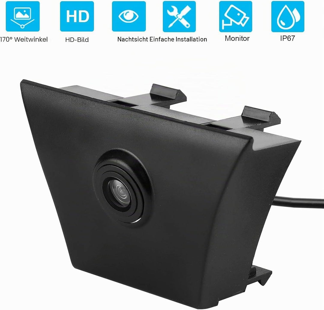 Auto-Frontkamera, Front Grill Kamera, CCD HD KFZ Frontkamera 170 ° Weitwinkel Wasserdicht Nachtsicht