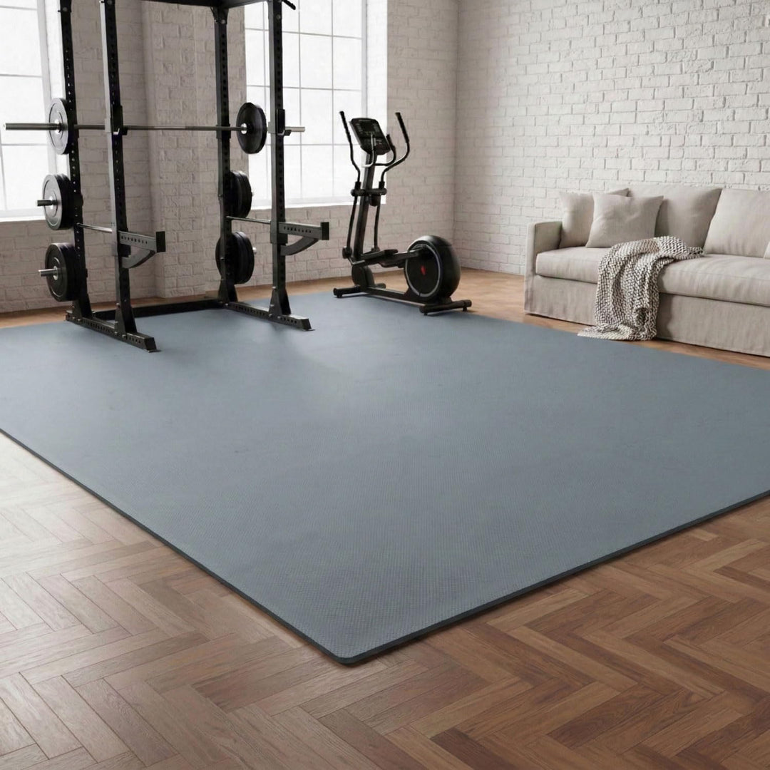 eyepower Bodenschutzmatte Fitness - 9 Puzzlematten 30x30 cm Grau 0,8qm - Homegym Fitnessmatte - Bode