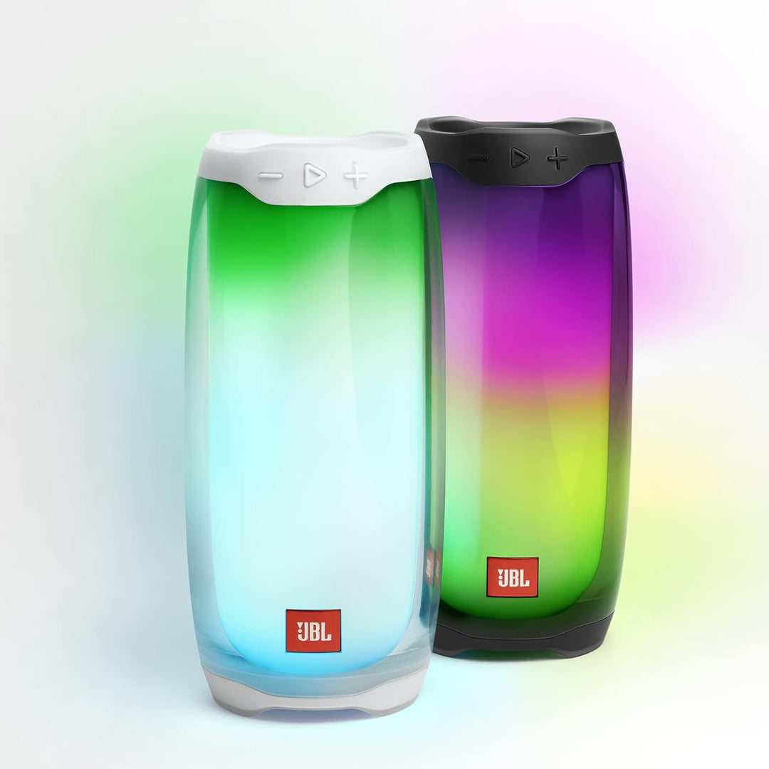 JBL Pulse 4 in Schwarz – Wasserdichter Bluetooth-Lautsprecher mit 360-Grad-Beleuchtung – Bis zu 12 S