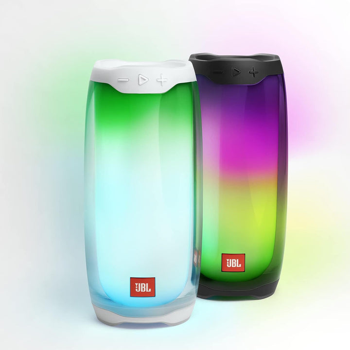 JBL Pulse 4 in Schwarz – Wasserdichter Bluetooth-Lautsprecher mit 360-Grad-Beleuchtung – Bis zu 12 S