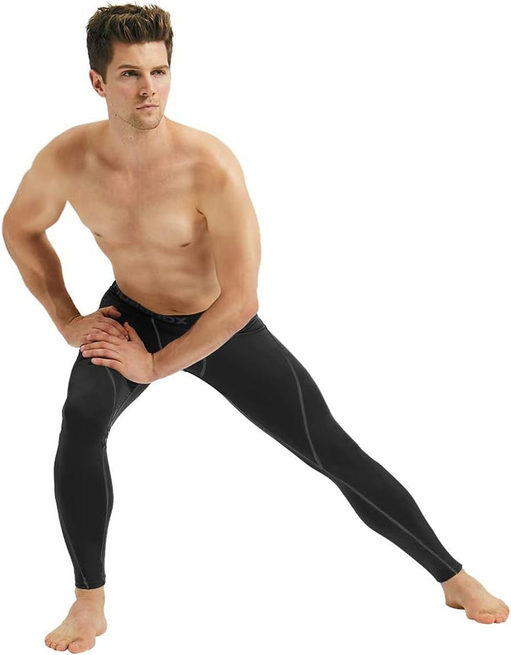 Roadbox Kompressionshose Herren Laufhose Lang für Sport, Training, Fitness, Radfahren, Yoga, Wandern