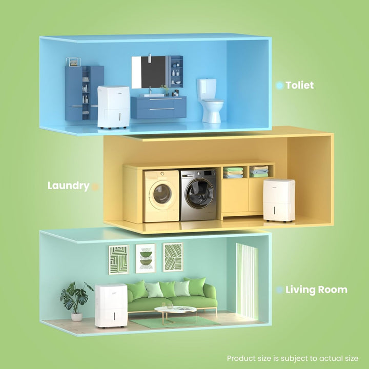 Comfee Luftentfeuchter 16L,Raumgrösse ca. 80m³(32m²),Smart modu,Timer 24H,Wassertank 3L ,APP-fähig,M