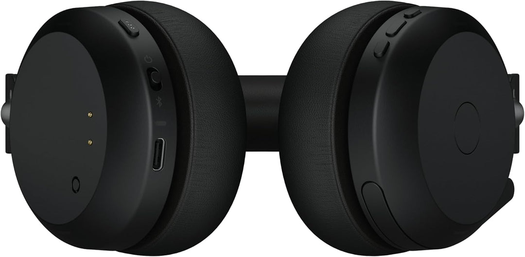Jabra Evolve2 75 Wireless PC Headset mit Ladedock, 8-Mikro-Technologie - Dual-Foam-Stereo-Kopfhörer