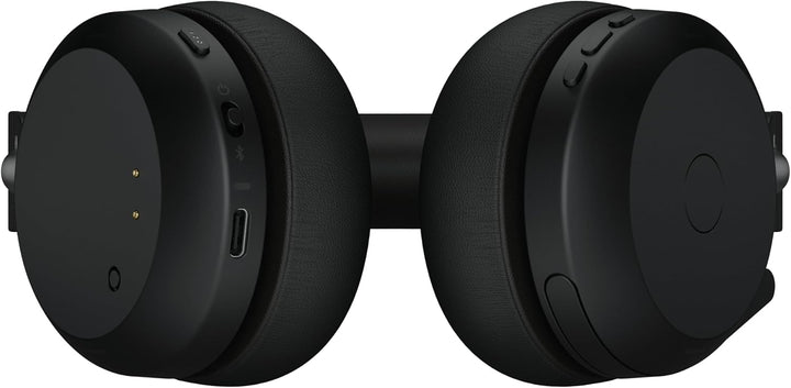 Jabra Evolve2 75 Wireless PC Headset mit Ladedock, 8-Mikro-Technologie - Dual-Foam-Stereo-Kopfhörer
